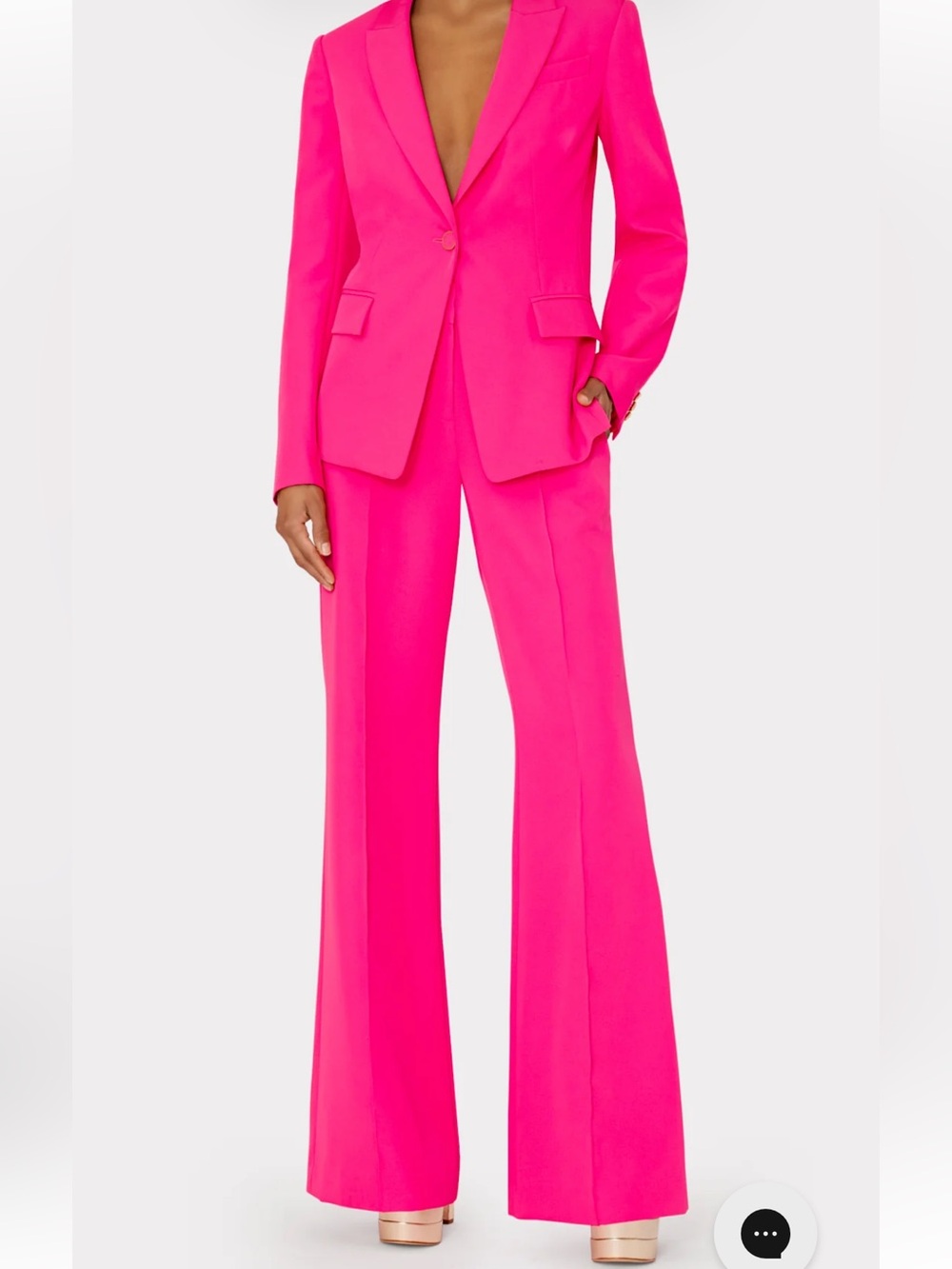 Milly Women's Nash Cady Wide-Leg Tailored Trouser Pants in Milly Pink Size 4